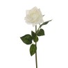 Lot de 24 - Rose diamant artificielle toucher réel, 52 cm - blanc 