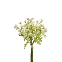 Lot de 12 - Bouquet artificiel de camomille X7, 35 cm - blanc 