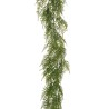 Lot de 6 - Guirlande artificielle de plumoso floquée, 140 cm - vert 