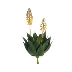 Lot de 4 - Plante artificielle d'agave, 54 cm - vert orange jaune 