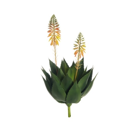 Lot de 4 - Plante artificielle d'agave, 54 cm - vert orange jaune 