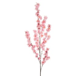 Lot de 24 - Longue tige artificielle de fleurs de pêcher, 125 cm - rose vif 