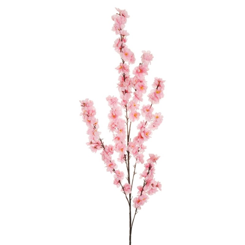 Lot de 24 - Longue tige artificielle de fleurs de pêcher, 125 cm - rose vif 