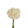 Lot de 12 - Bouquet artificiel de pivoines X7, 34 cm - crème ivoire 