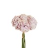 Lot de 12 - Bouquet artificiel de pivoines X7, 34 cm - lilas clair 