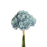 Lot de 12 - Bouquet artificiel de pivoines X7, 34 cm - bleu clair 