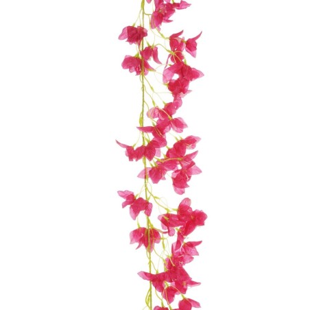 Lot de 24 - Guirlande artificielle de bougainvillier, 180 cm - fuchsia 