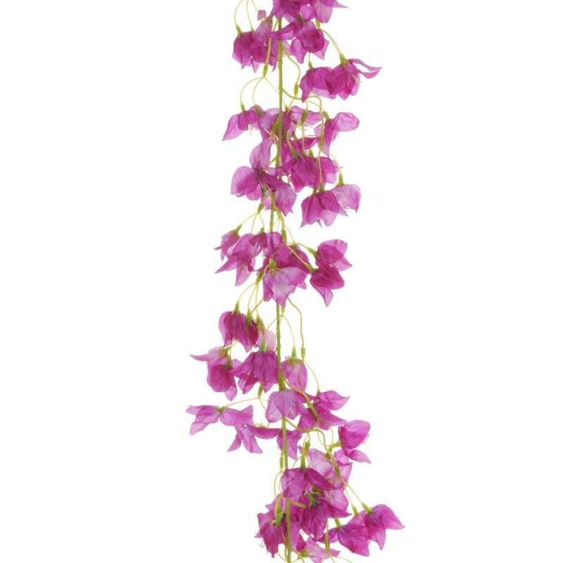 Lot de 24 - Guirlande artificielle de bougainvillier, 180 cm - violet 