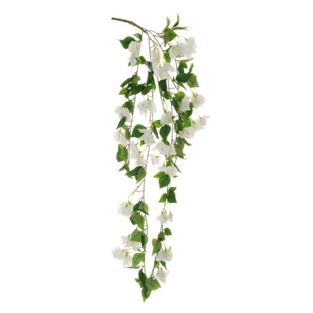 Lot de 8 - Buisson suspendu artificiel de bougainvillier X5, 120 cm - blanc 