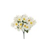 Lot de 36 - Buisson artificiel de mini marguerites X7, 32 cm - blanc 