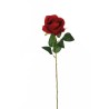 Lot de 36 - Mini bouton artificiel de rose velours, 50 cm - rouge 