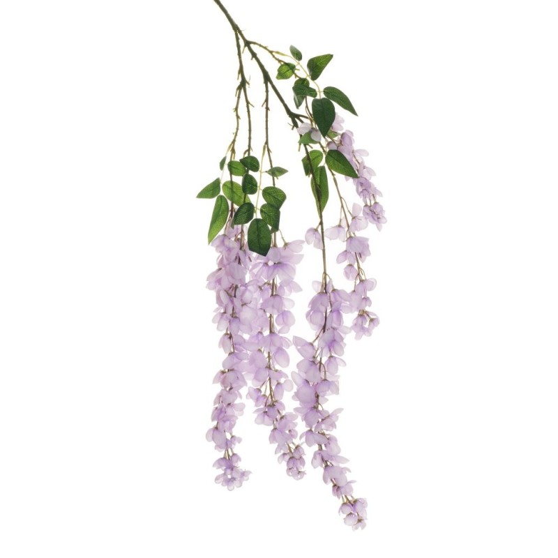 Lot de 12 - Tige suspendue artificielle de glycine X6, 110 cm - lilas 