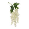 Lot de 24 - Buisson suspendu artificiel de glycine X3, 60 cm - blanc 