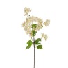 Lot de 24 - Tige artificielle de fleurs de fraisier X3, 75 cm - crème 