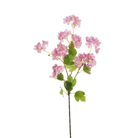 Lot de 24 - Tige artificielle de fleurs de fraisier X3, 75 cm - violet clair 