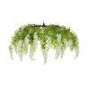 Parasol suspendu artificiel de glycine toucher réel, D. 120 cm - blanc 