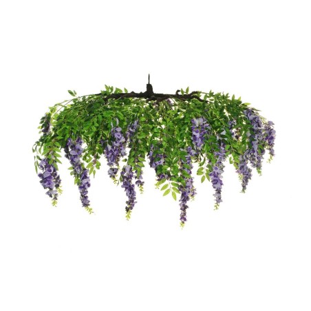 Parasol suspendu artificiel de glycine toucher réel, D. 120 cm - lavande lilas 