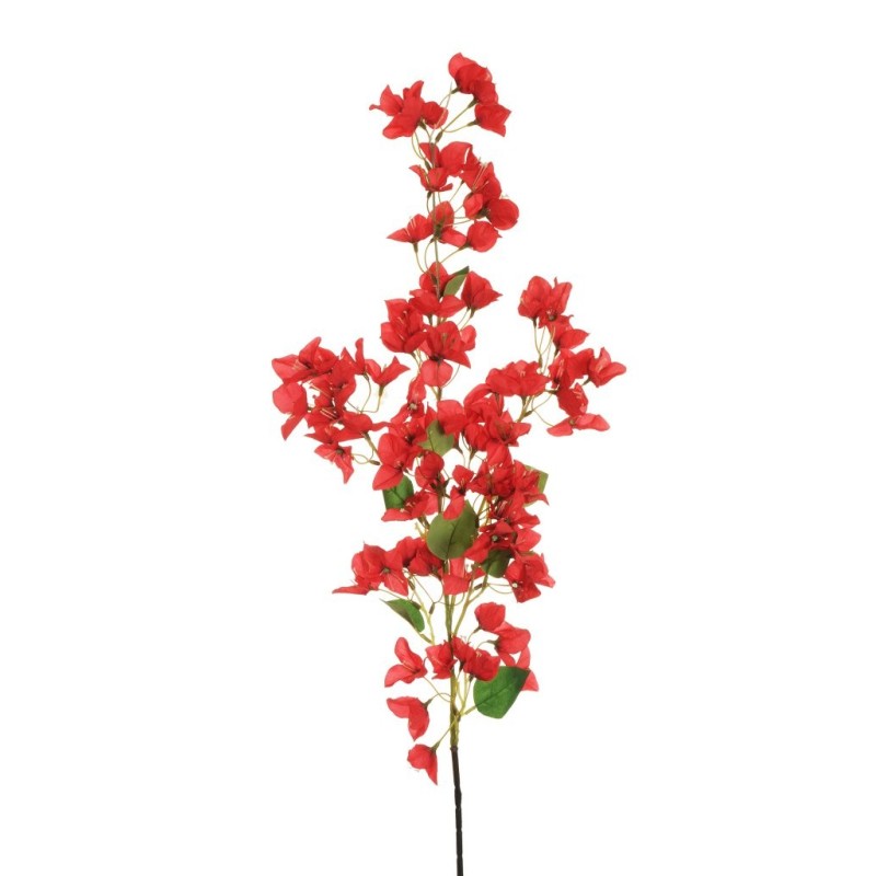 Lot de 24 - Longue branche artificielle de bougainvillier, 118 cm - rouge 