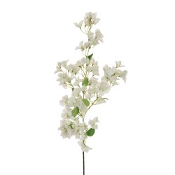 Lot de 24 - Longue branche artificielle de bougainvillier, 118 cm - blanc 