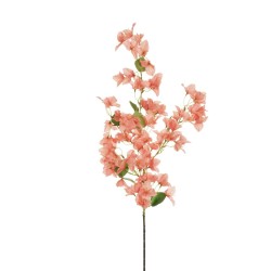 Lot de 24 - Longue branche artificielle de bougainvillier, 118 cm - saumon 