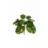 Lot de 12 - Court buisson artificiel de philodendron monstera impression 3D toucher réel X9, 33 cm - vert 