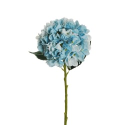 Lot de 12 - Hortensia artificiel Juliet, 50 cm - bleu clair 