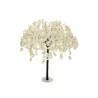 Lot de 2 - Plante artificielle de fleurs de pêcher sur base métal, 160 cm - blanc 