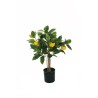 Lot de 6 - Mini citronnier artificiel en pot, 46 cm - jaune 