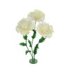 Lot de 3 - Cosmos géant artificiel en mousse X3 sur base bois, 140-170 cm - ivoire pêche 