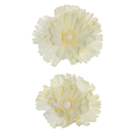 Lot de 6 - Cosmos géant artificiel en mousse X2, 44-50 cm - ivoire pêche 