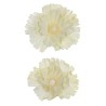 Lot de 6 - Cosmos géant artificiel en mousse X2, 44-50 cm - ivoire pêche 