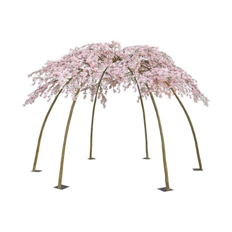 Tonnelle artificielle de fleurs de pêcher, 245 cm - rose 