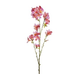 Lot de 12 - Branche artificielle de rhododendron X5, 116 cm - fuchsia lilas orange 