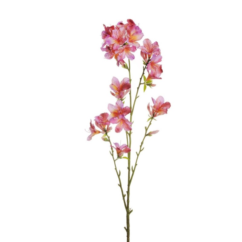 Lot de 12 - Branche artificielle de rhododendron X5, 116 cm - fuchsia lilas orange 
