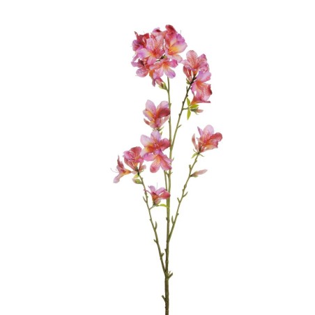 Lot de 12 - Branche artificielle de rhododendron X5, 116 cm - fuchsia lilas orange 
