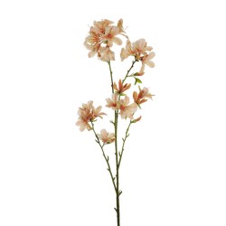 Lot de 12 - Branche artificielle de rhododendron X5, 116 cm - saumon orange ivoire 
