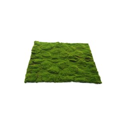 Lot de 20 - Tapis artificiel de mousse ondulée, 100x100 cm - vert 