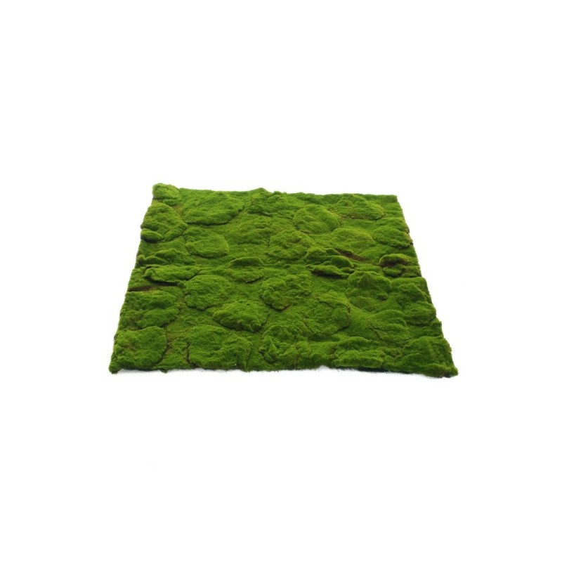 Lot de 20 - Tapis artificiel de mousse ondulée, 100x100 cm - vert 
