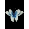 Lot de 10 - Papillon géant artificiel en organza, D. 85 cm - bleu crème 