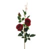 Lot de 12 - Tige artificielle de rose velours, 78 cm - rouge 