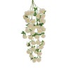 Lot de 6 - Buisson suspendu artificiel géant de roses France X4, 125 cm - ivoire 