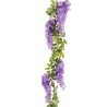 Lot de 6 - Guirlande artificielle de glycine, 187 cm - violet lilas 