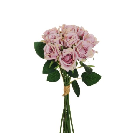 Lot de 12 - Bouquet artificiel de boutons de rose Noblesse X10, 37 cm - lilas 