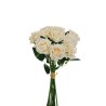 Lot de 12 - Bouquet artificiel de boutons de rose Noblesse X10, 37 cm - ivoire pêche 