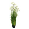 Lot de 4 - Plante artificielle de papyrus en pot, 145 cm - vert 