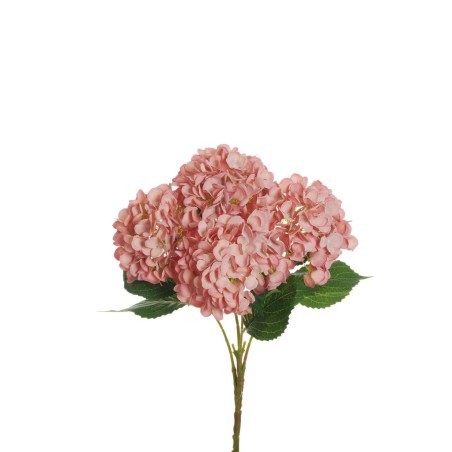 Lot de 12 - Buisson artificiel d'hortensia Juliet X5, 50 cm - mauve rose 