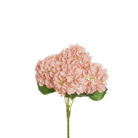 Lot de 12 - Buisson artificiel d'hortensia Juliet X5, 50 cm - rose clair 