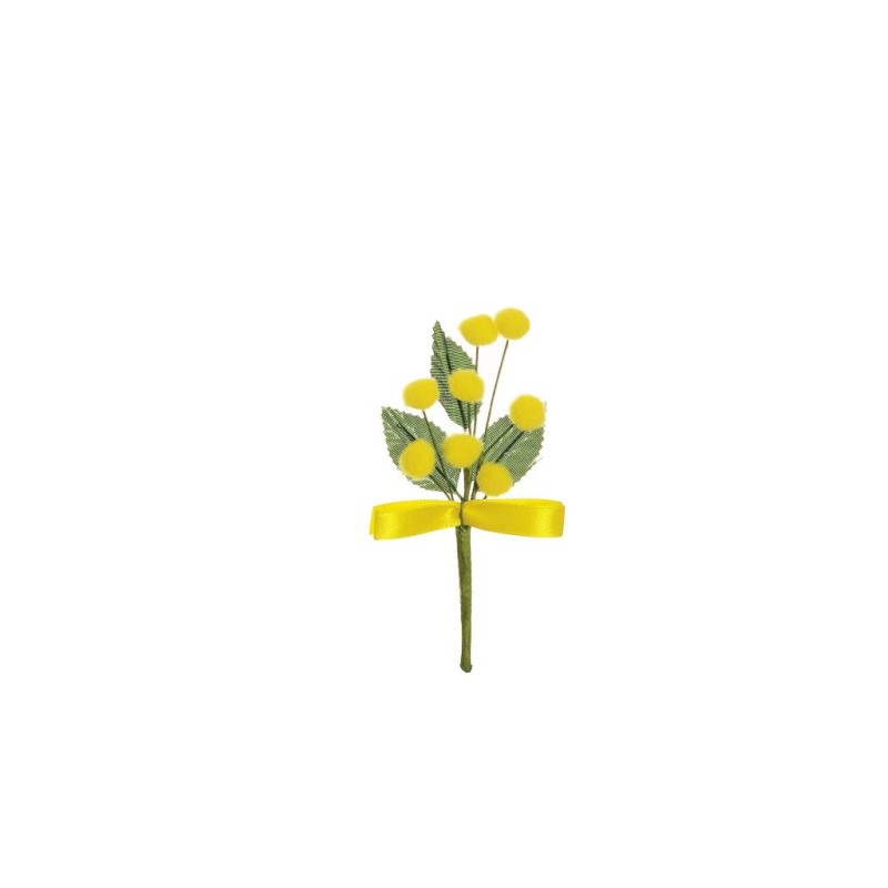 Lot de 960 - Pic artificiel de mimosa, 12 cm - jaune 