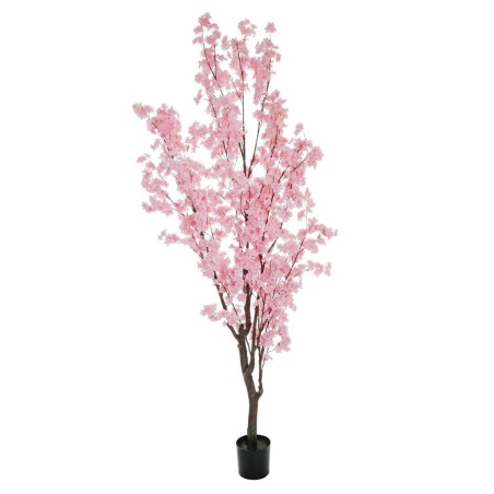 Lot de 2 - Plante artificielle de fleurs de pêcher en pot, 240 cm - rose 