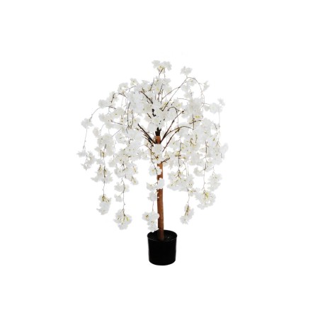Lot de 2 - Plante artificielle de fleurs de pêcher en pot, 110 cm - blanc 